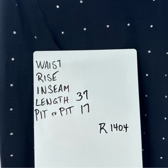 VTG 1980s Tadashi Dress Black Diamond Rhinestones Long Sleeves Medium | R1404 - Picture 10 of 10